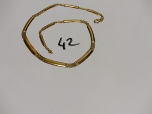 1 collier maille articulée en or (L40cm). PB 20,3g