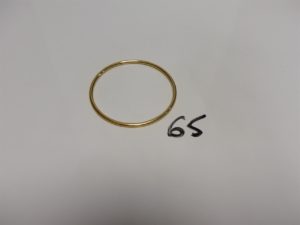 1 bracelet jonc en or (diamètre 6cm). PB 21,6g