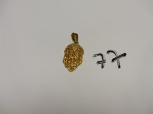 1 pendentif en or tête du Christ (H3cm). PB 9,5g
