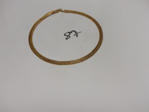 1 collier maille tressée en or (L38cm). PB 15,6g