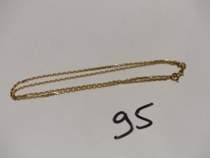 1 chaîne maille forçat en or (L50cm). PB 6,5g
