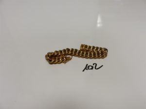 1 bracelet maille américaine en or (avec sécurité,L28cm). PB 29,1g