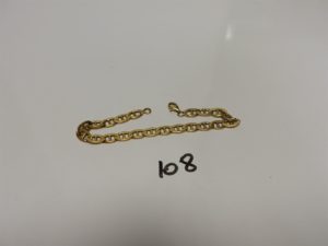1 bracelet maille marine en or (L20cm). PB 19,7g