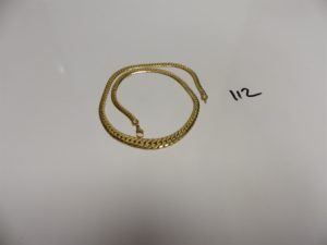 1 collier maille anglaise en or (L45cm). PB 16,5g