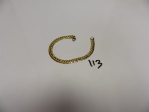 1 bracelet en or maille anglaise (L19cm). PB 11,5g
