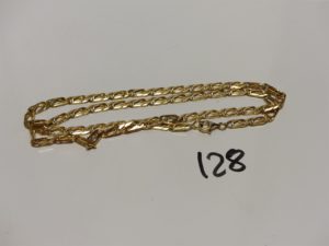 1 chaîne maille alternée en or (L54cm). PB 27g