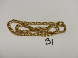 1 Collier en or maille tréssée (L50cm). PB 29,1g