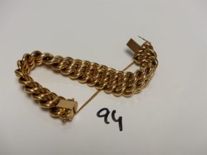1 Bracelet en or maille américaine (L20cm). PB 44,4g