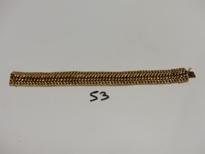 1 bracelet maille russe en or (un peu cabossé, L19,5cm). PB 33,7g