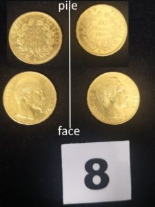 2 Pièces de 20fr Napoléon III années 1855 et 1857, authentiques or 900/1000 PB 12,8g