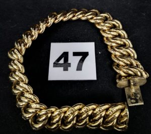 1 Bracelet en or maille américaine (L 19,5 cm). PB 35,2g