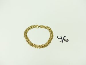 1 Bracelet en or maille royale (L19cm). PB 10,2g