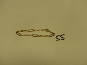 1 bracelet en or bicolore maille marine alternée (L16cm). PB 5g