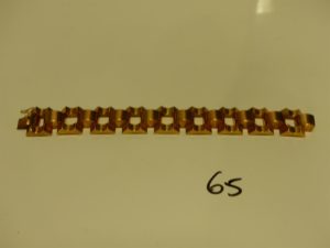 1 bracelet en or maille articulée (fer moir un peu abimé)(L19cm). PB 47,3g