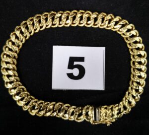 1 Bracelet en or maille américaine (L20,5g), abimé. PB 13,8g
