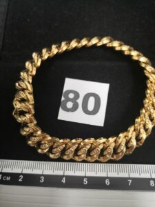 1 Bracelet en or maille américaine (L 20,5cm). PB 29,2g