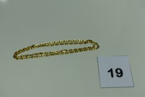 1 chaîne maille grain de café en or (L46cm). PB 9,7g