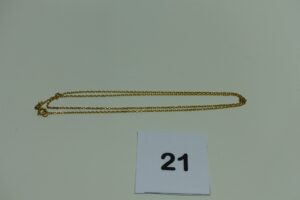 1 chaîne maille forçat en or (L58cm). PB 4g
