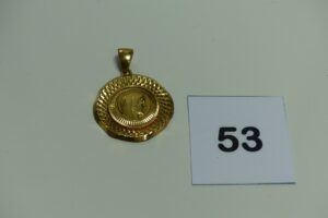 1 medaille de la Vierge en or (verso gravé). PB 7,4g