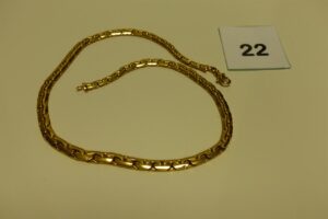 1 collier maille haricot en or (L47cm). PB 29,7g