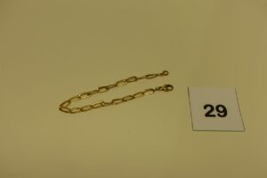 1 bracelet maille gourmette en or (un peu cabossé, L20cm). PB 5,1g