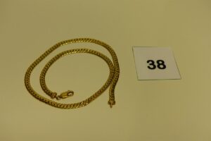 1 collier maille anglaise en or (L45cm). PB 13,3g (un peu abimé)