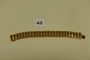 1 bracelet maille américaine en or (un peu usé, L22cm). PB 55,5g