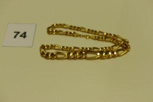 1 collier maille alternée en or (L44cm). PB 17,7g