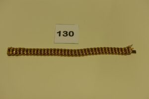 1 bracelet en or maille américaine (L20cm). PB 30,9g
