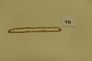 1 chaîne maille forçat en or (L60cm). PB 11g