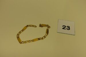 1 bracelet maille gourmette alternée cassé (L19cm). PB 11,9g