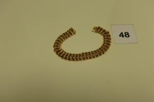 1 bracelet maille américaine en or (L20cm, un peu cabossé). PB 25,8g