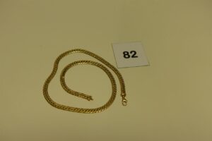 1 collier en or maille anglaise (L45cm, 1 peu abîmé). PB 20g