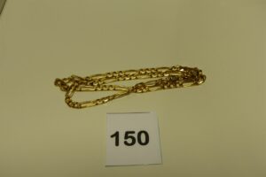 1 chaîne maille alternée en or (L52cm). PB 40.5g