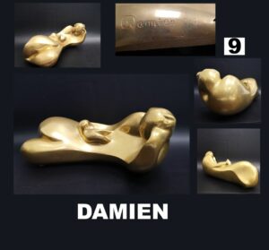 Damien "Maternité" bronze signé N°2/8 (H 13x L 32cm)