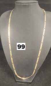 1 Chaine en or maille alternée (L 50cm) . PB 8,4g