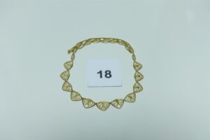 1 collier draperie en or (fermoir cassé,L45cm). PB 16,2g