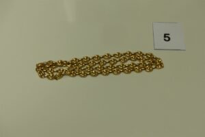 1 collier maille grain de café en or (L64cm). PB 37,6g