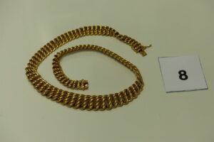 1 collier maille américaine en or (1 peu cabossé,L46cm). PB 41,5g