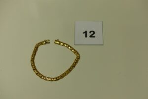 1 bracelet maille haricot en or (très abîmé, L19cm).PB 7g