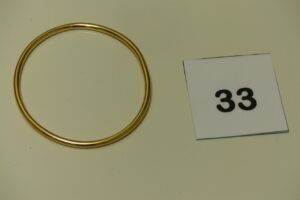 1 bracelet jonc en or (monture à redresser, diamètre 6,5cm). PB 21g