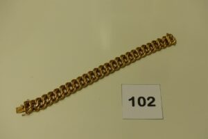 1 bracelet maille américaine en or (manque sécurité,L19cm). PB 31,9g