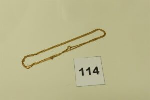 1 chaîne maille forçat en or (L60cm). PB 6,7g