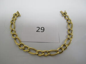 1 Bracelet en or maille alternée(L19cm).PB 12,04g.