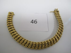 1 Bracelet en or maille américaine (L19cm).PB 22,6g.