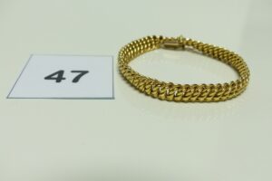 1 Bracelet en or maille américaine (L19cm). PB 12,1g