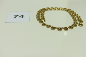 1 Collier draperie en or (L41cm). PB 18,6g
