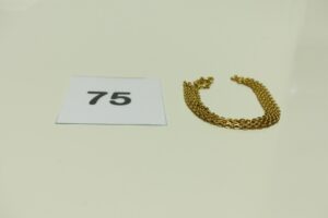 1 Chaîne en or maille plate alternée (L46cm). PB 6,2g