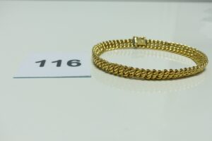 1 Bracelet en or maille américaine (L21cm). PB 10,9g