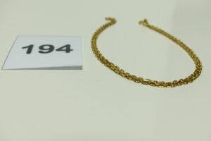 1 chaîne maille forçat en or (L44cm). PB 6,3g